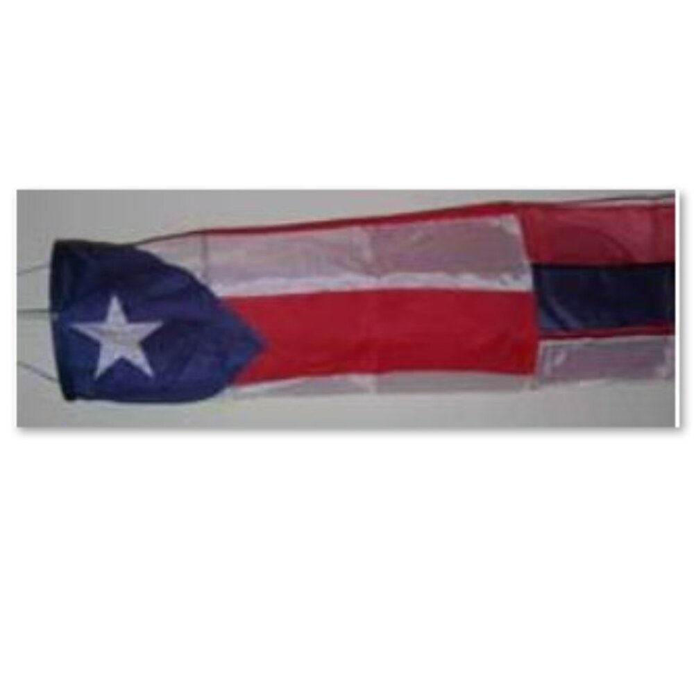 NEW Puerto Rico 60 inch Wind Sock Puerto Rico Flag Style Banner
